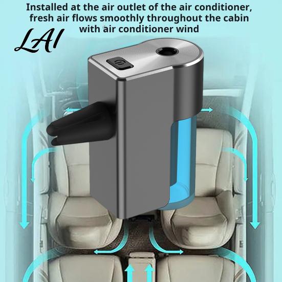 Decorative Car Scent Device Smart Air Freshener Sprayer Automatic Aroma Diffuser for Vehicle AC Vent Accessories Gift USB Rechargeable Essential Oil