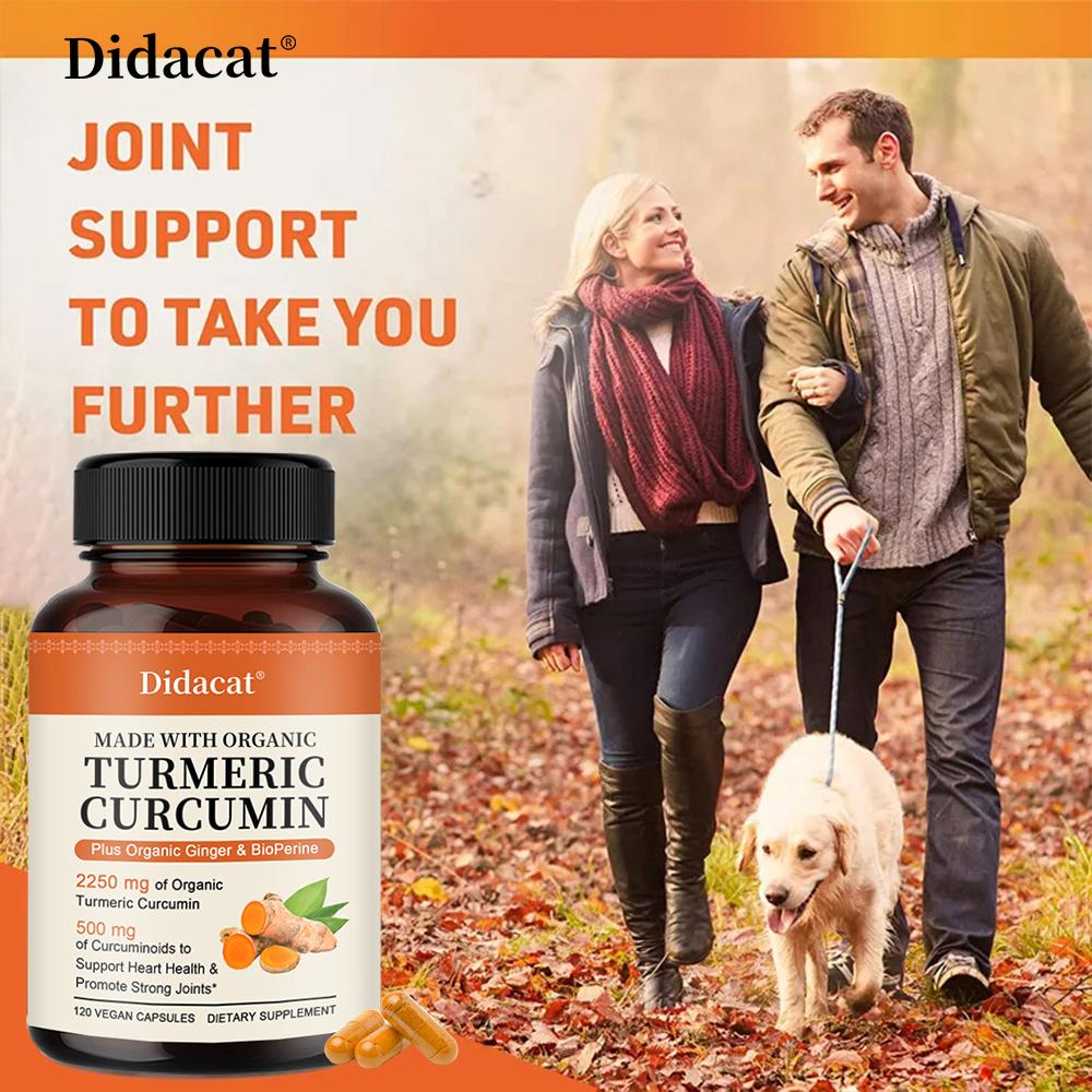 Curcumin 2250 mg herbal extract, containing 95% curcumin compounds and black pepper 120 capsules
