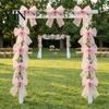 Elegant Ribbon Bows for Party Decor Tulle Bow Christmas Tree Decoration, Pre-tied Gauze Mesh Transparent Floral Arrangements Xmas Tree, Wreath,