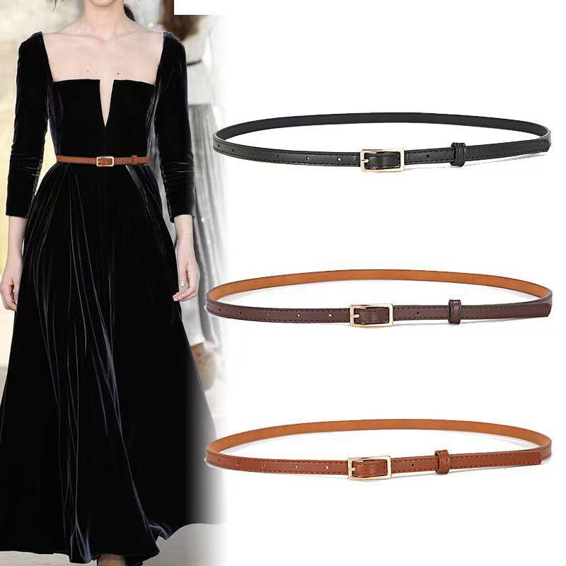 Sleek Style Korean Fashionable Little Girls Minimalist Dressy Pants Belt