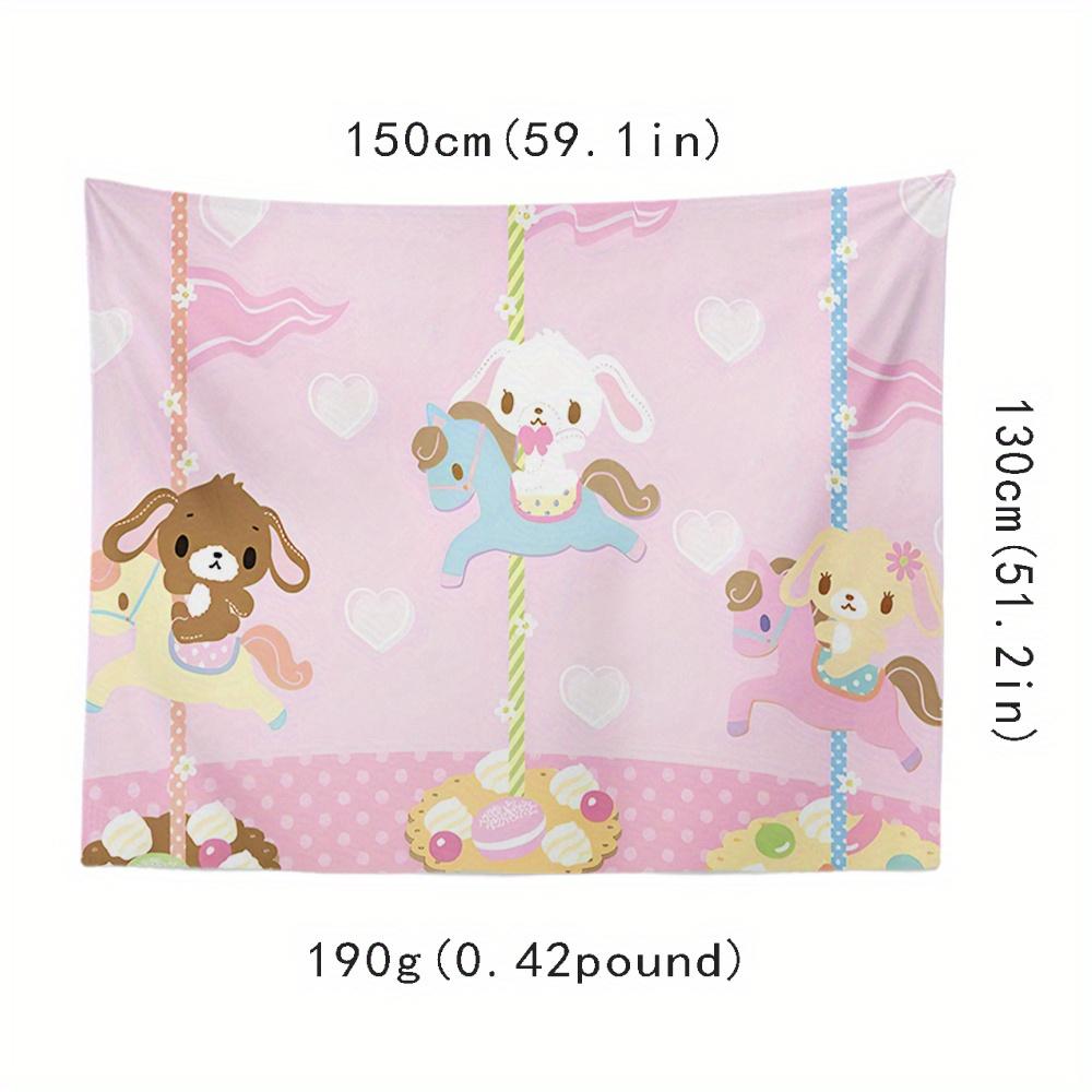 VIKAMA Dream Carousel Tapestry Childrens Room Feature Wall InstagramStyle Girls Bedroom Parenting Theme Decor