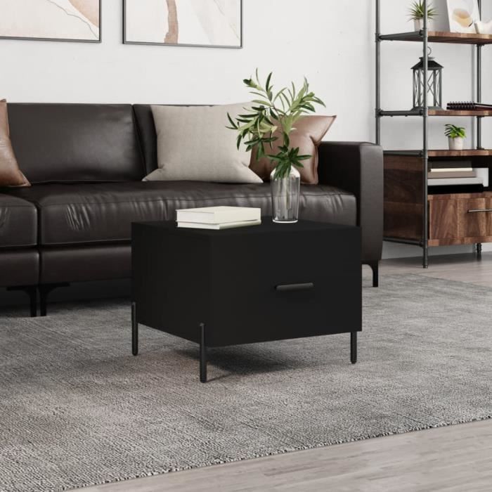 VidaXL Table basse Noir 50x50x40 cm Bois d'ingénierie 829414