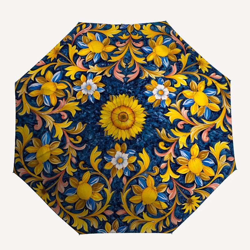 

1PC Floral Decorative Folding Umbrella with 8 Frames, Automatic Open, Durable Frame, Quality Craftsmanship yy250912084