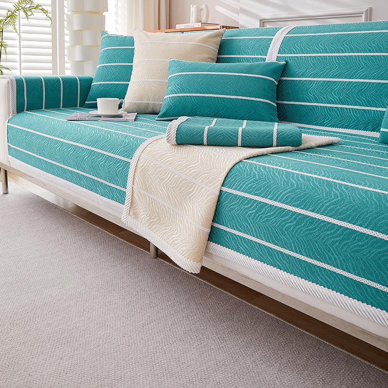 Light Luxury Anti -Slip Off -White Sofa Cushion For All Seasons New Living Room Simple Dust -Proof Sofa Armrest Cover Thickened