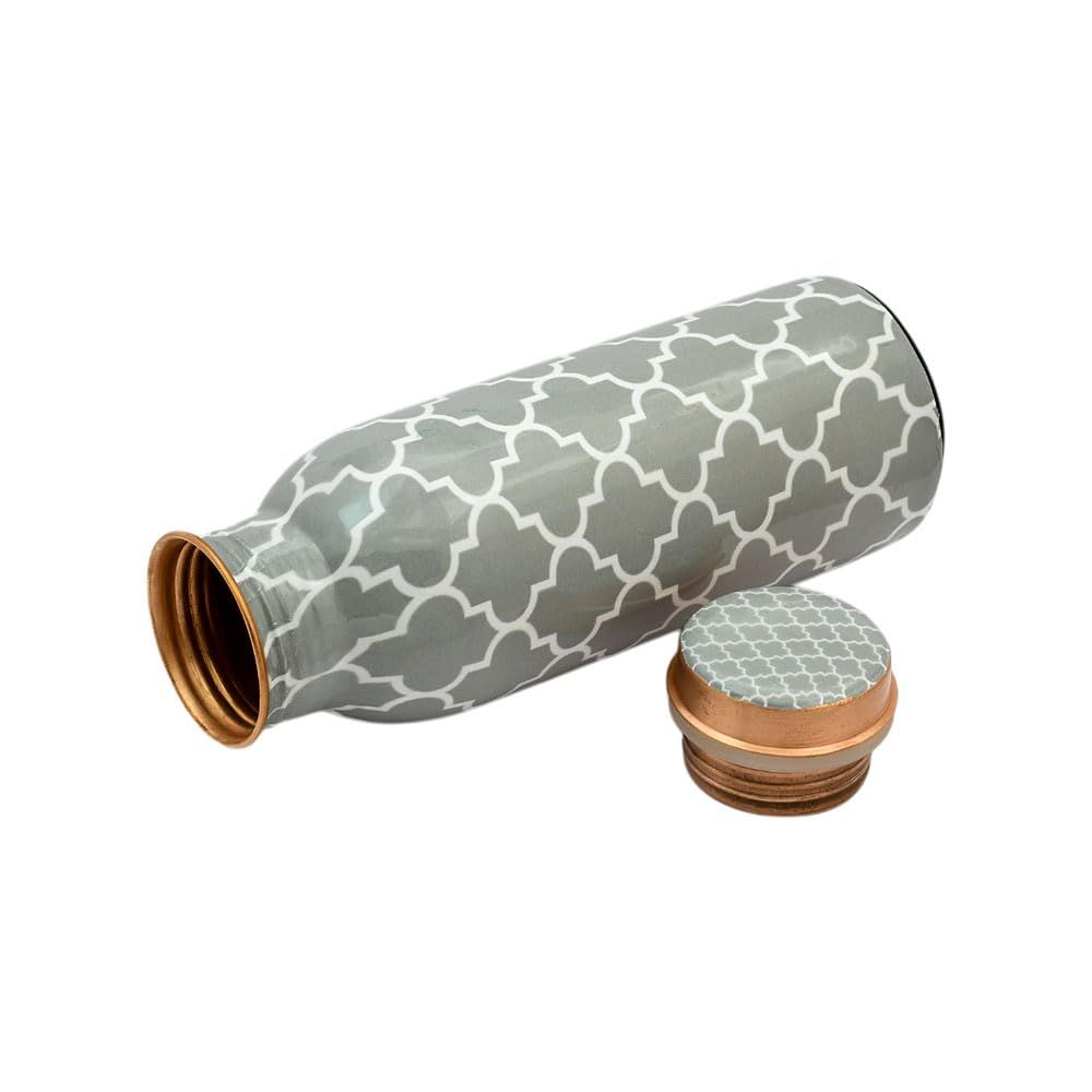 Copper Water Bottle 500 ML With Anti Oxidant Properties | Diwali Gifts for Family and Friends 100% Copper Water Bottle (Grey, 500 Ml)