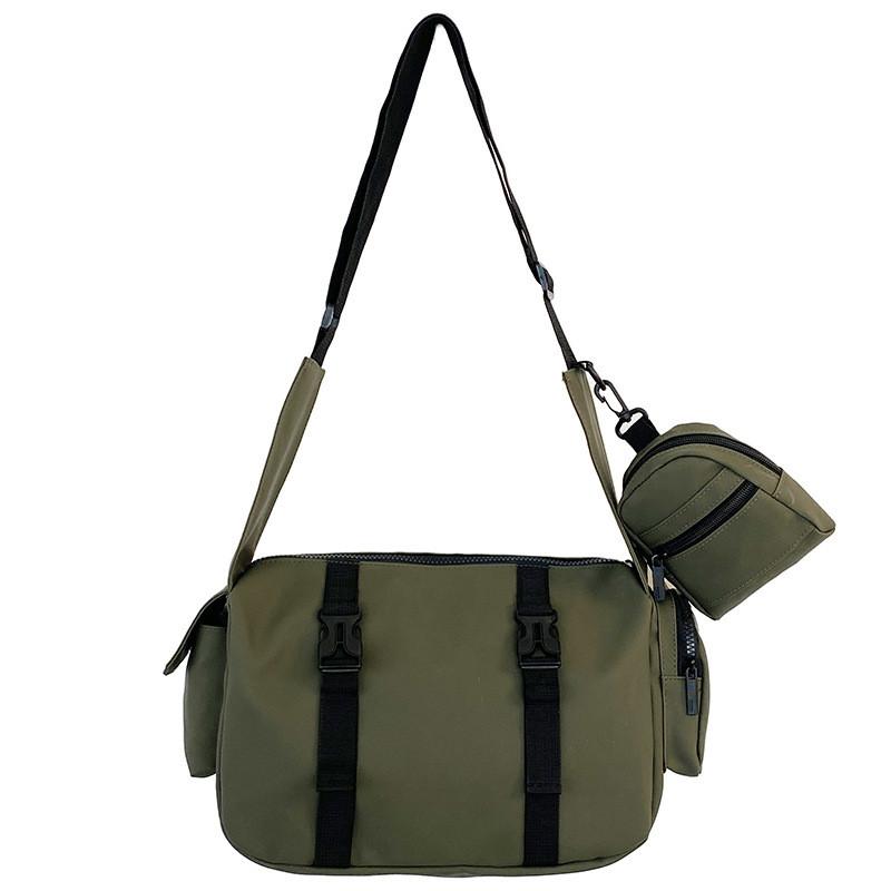 Kids Solid Simple Color Large Capacity Shoulder Bag With Breathable Material