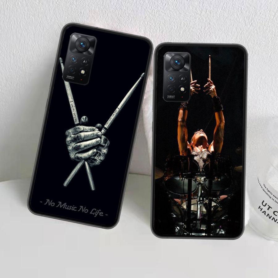 Drum Drummer Music Dj Phone Case For Redmi 13C 14C Note 13 14 Pro 5G Plus 12 12C 10 10A 10C 9 9A 9C 9T 8 8A K70 Pro Xiaomi Cover