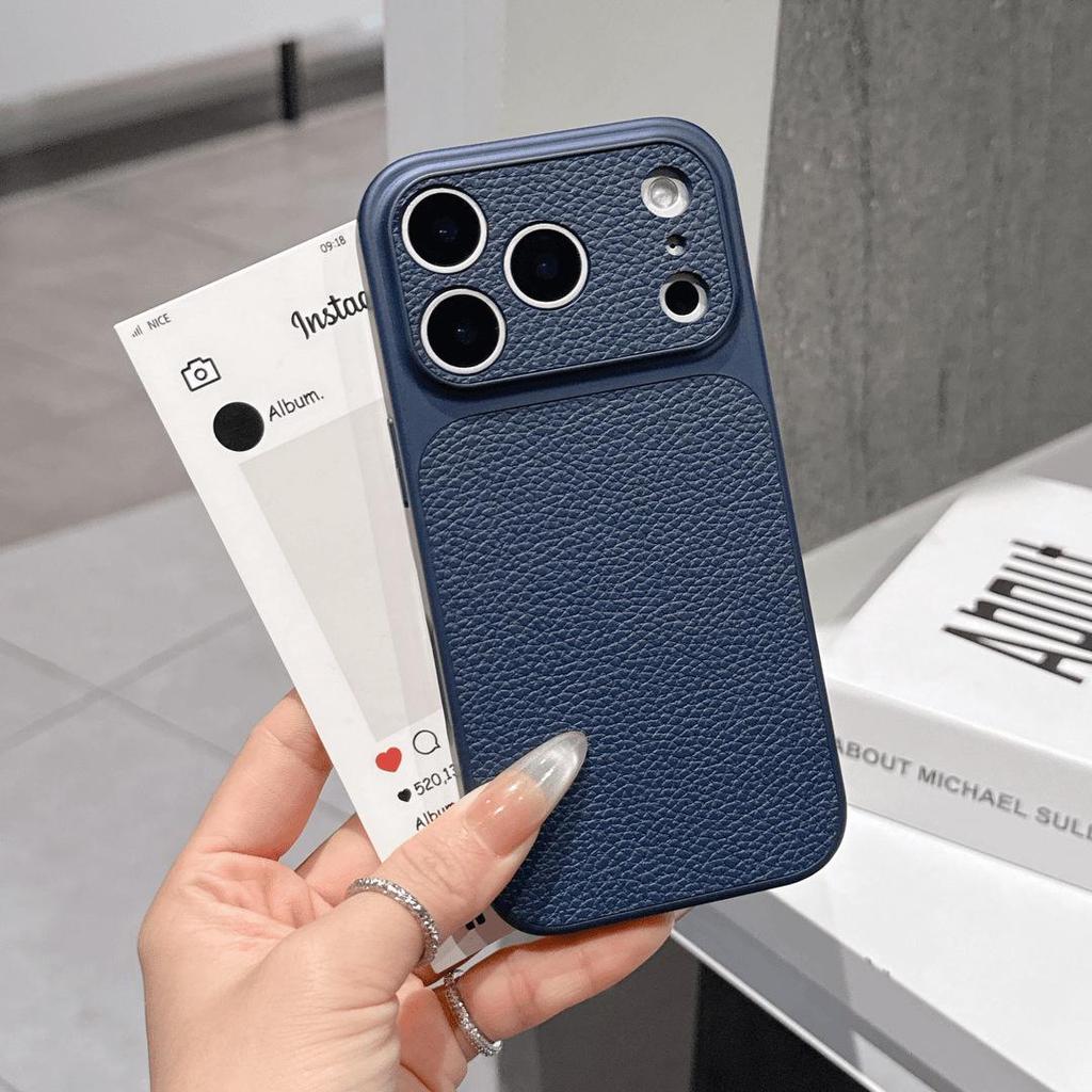 Lychee Texture Phone Case for iPhone 17 Pro Max - Precision Fit & Business Fashion Style