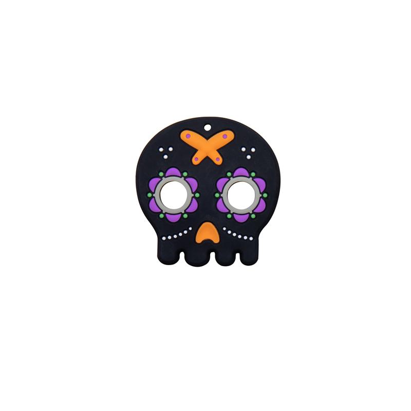 Bite Bites 1Stuks Siliconen Baby Halloween Pompoen Schedel Siliconen Bijtring Baby Speelgoed Voedselkwaliteit Siliconen Bijt Speelgoed Doe-het-zelf