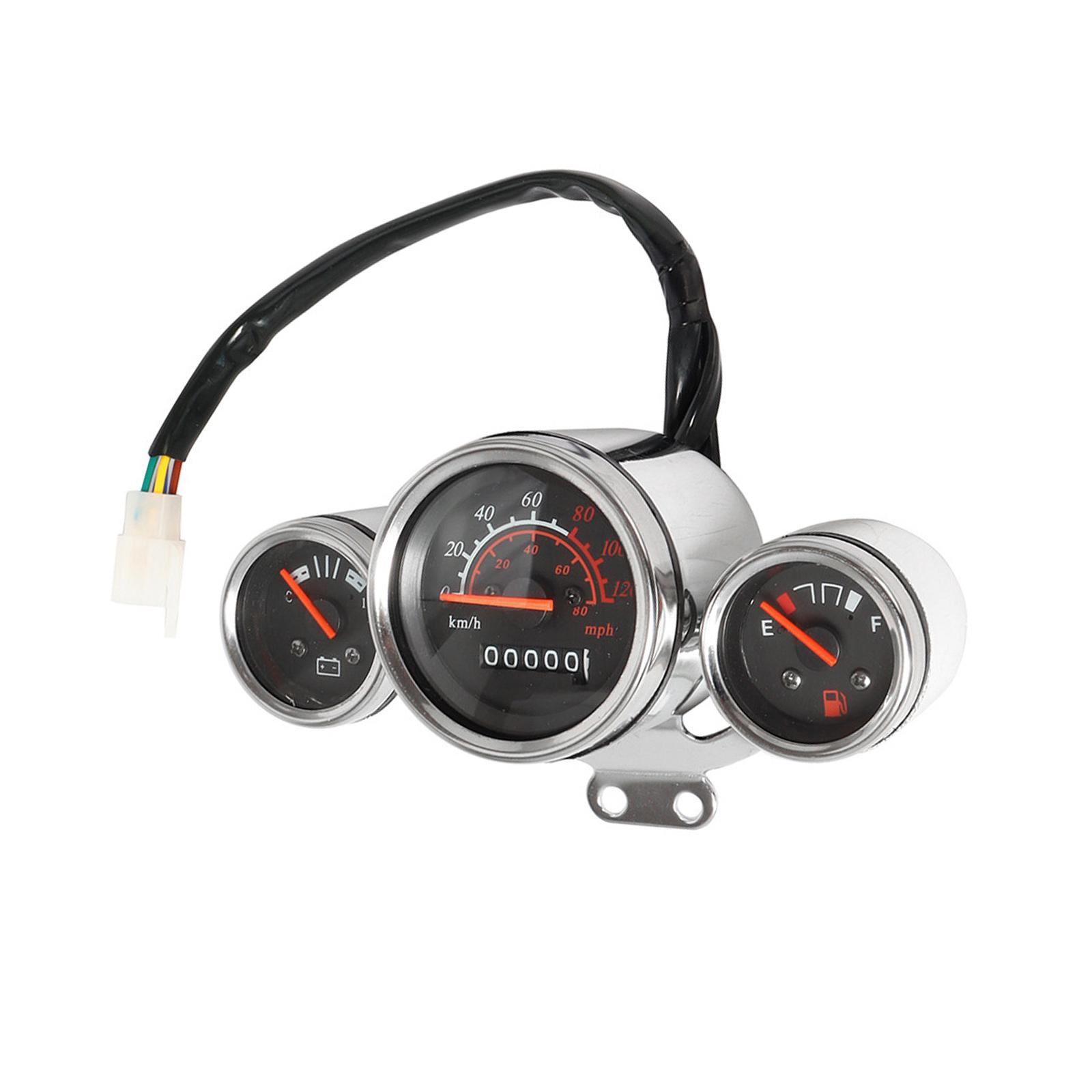 

Upgrades Built in Backlight Motorcycle Speedometer Gauge Ensures Easy Reading Day Or Night Strong Case for Modification 1