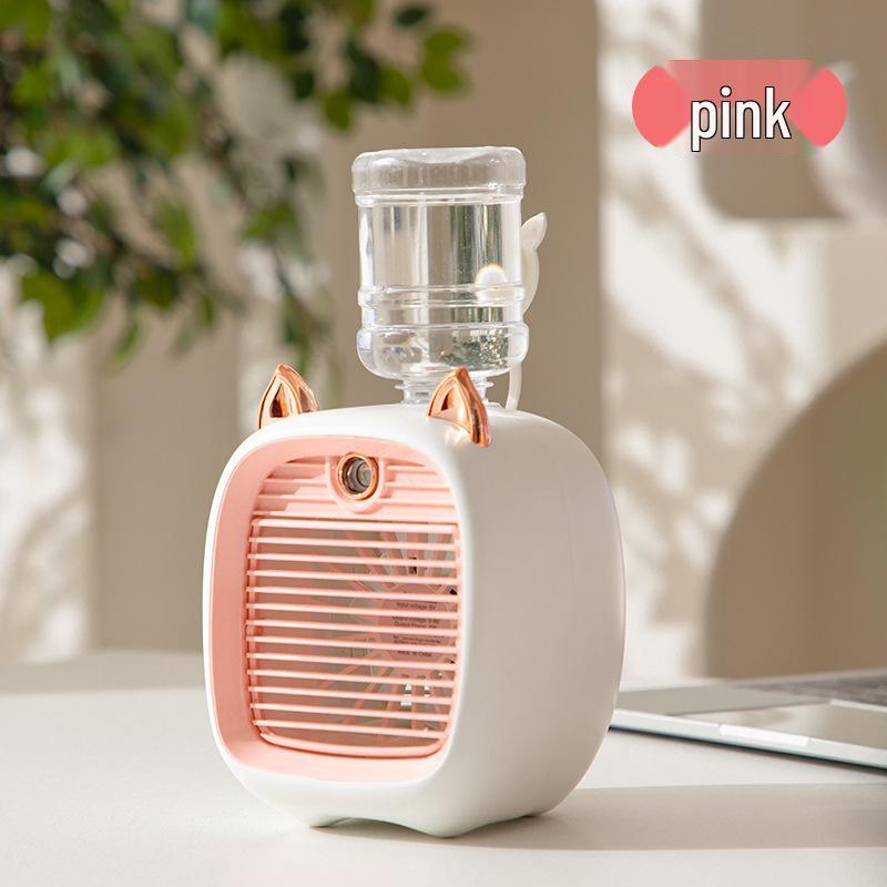 Portable Little Fox Humidifying Desk Fan with Replenishing Water Spray Spray Fan
