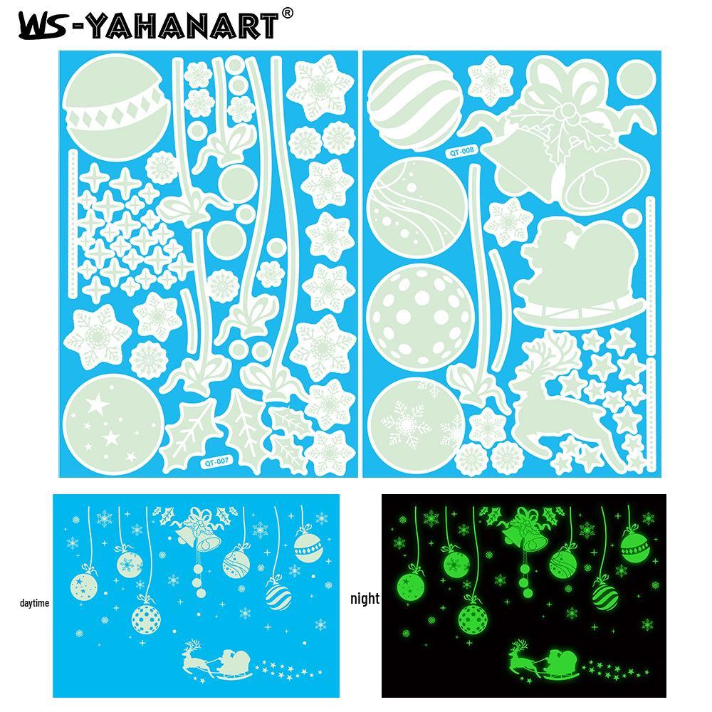 Luminous Snowflake Christmas Window Clings and Glass Stickers