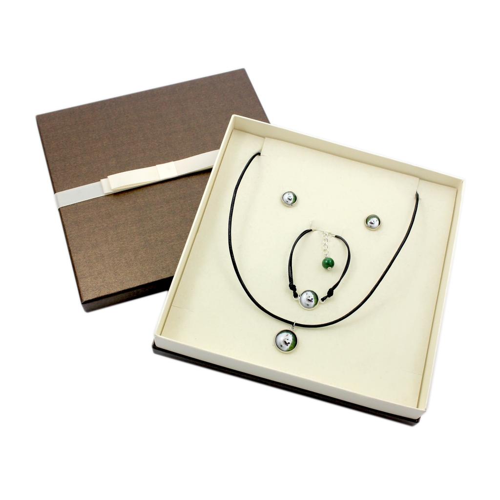 Samoyed, Bjelkier, Samoiedskaya Sobaka – A set of jewelry in a box, necklace | Art-Dog