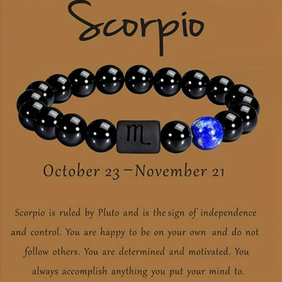 Pulsera de Ojo de Tigre y Piedra Pintada de las Doce Constelaciones