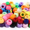 200pcs 6x9mm Solid Color Pony Beads Large Hole Loose Spacer Acrylic Beads For DIY Handmade Bracelets Keychain Supplies Wholesale