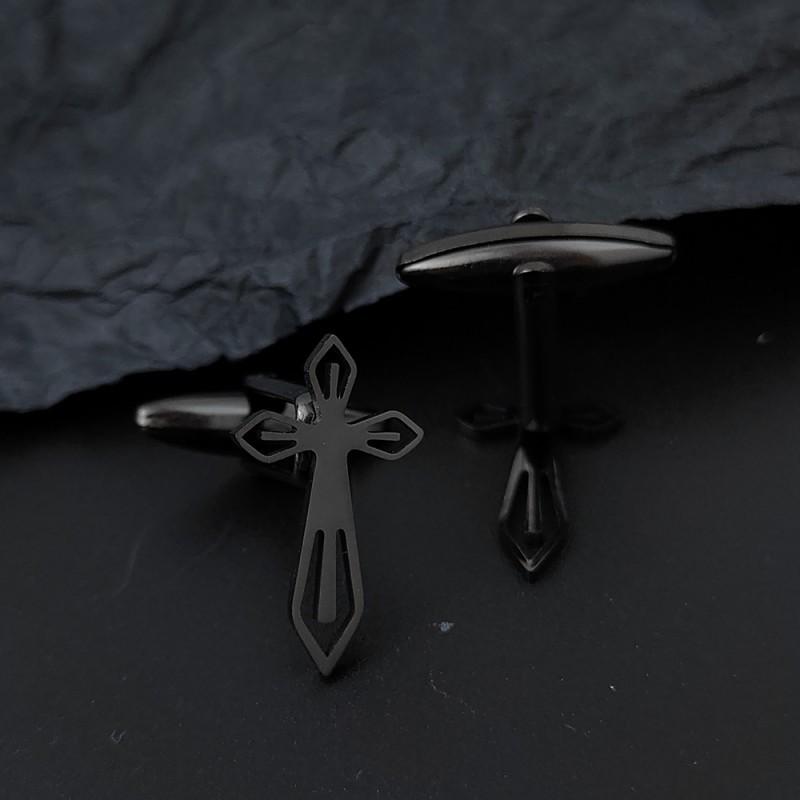 Roman Cross Men's Brooch Cufflinks Suit Dress Accessories Personalized Versatile Clothing