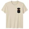 Rottweiler Puppy Pocket Graphic Animals Dogs Mens T-Shirt Womens Tee Pet Lover
