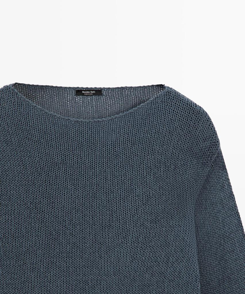 Masimodutti Open Knit Cotton Blend Sweater