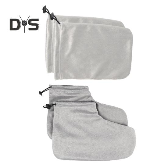 1 Set Paraffinwachshandschuhe Booties Hot Einstellbare Tragbare Wachstherapie Badeeinlagen Handschuhe Winter Thermal SPA Paraffinwachs Fäustlinge Fußsocken