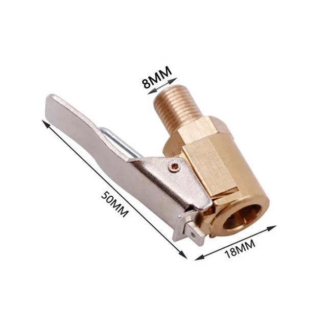 Advanced Car Tire Air Chuck Inflator Pump Valve Connector Clip-on Adapter Brass 6mm 8mm Wheel Valve For Inflatable Pum amagi New