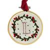 DIY Embroidered Christmas Ornaments Personalized Initial A–Z Monogram Embroidery Set Mini Handmade Christmas Embroidery Kit for Beginners