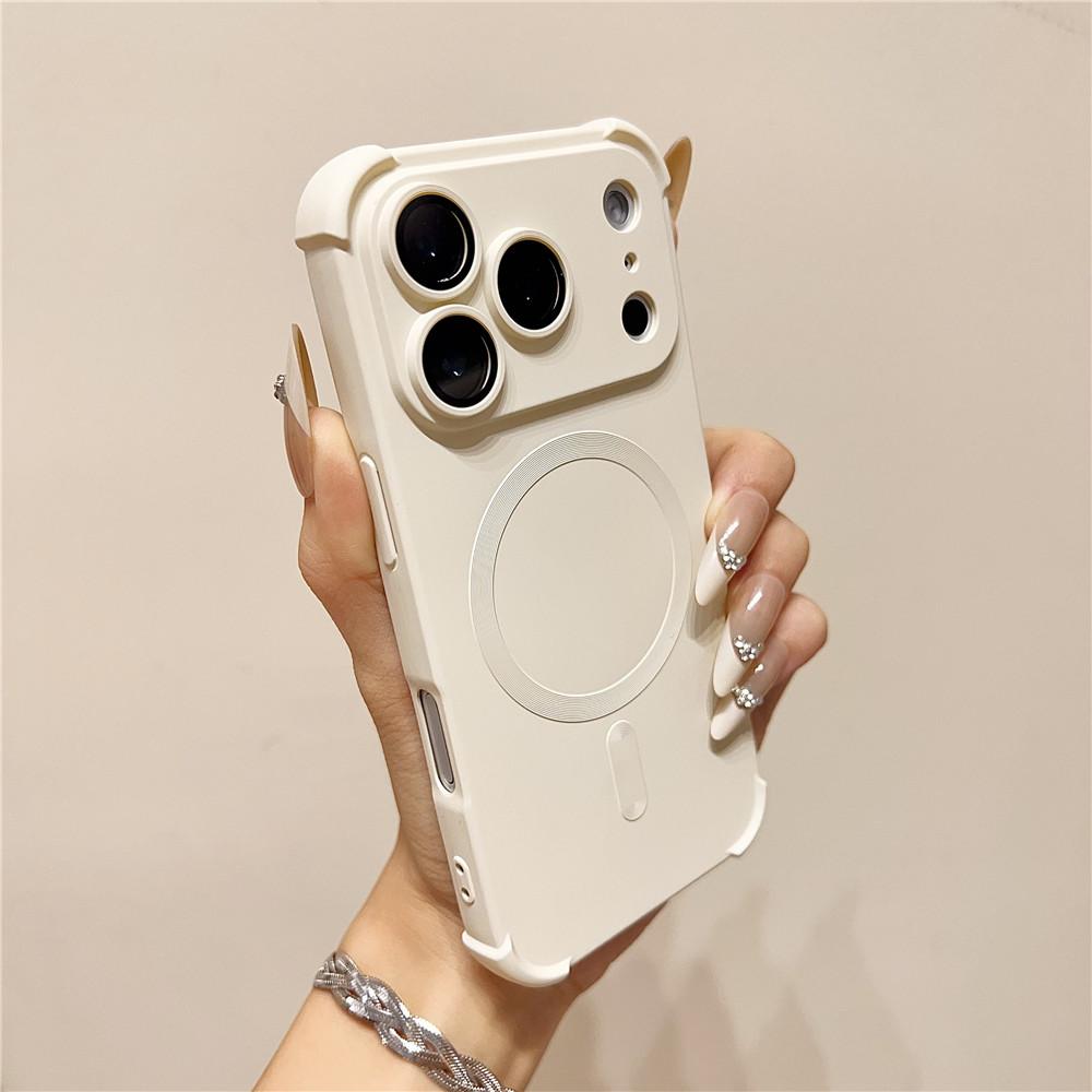 Luxusní magnetický nárazuvzdorný silikonový kryt na telefon Pro iPhone 17 16 15 14 13 12 Pro Max Plus Pro Magsafe Bezdrátové nabíjení Měkký kryt