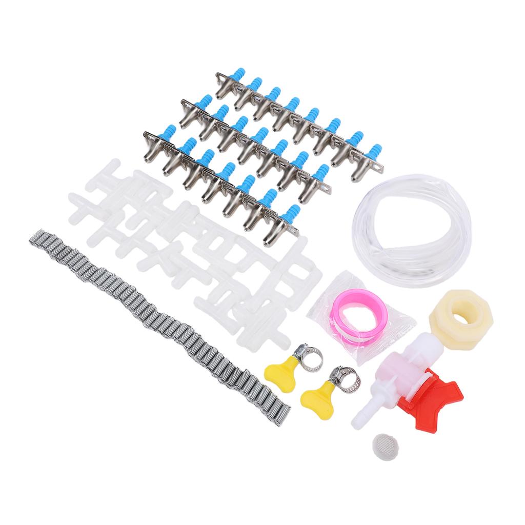 Rabbit Watering System Include 22 Nipples Drinkers and Hose Rabbit Nipples Watering Kit
