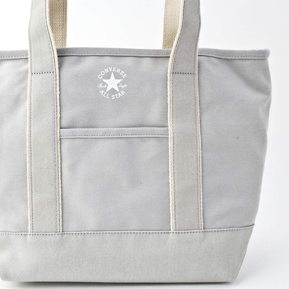 Converse Canvas Tote Bag, Medium, with Dwear Sticker, Canvas Tote Bag for Men and Women, TOKYO All Star (Medium, All Gray)