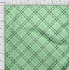 oneOone Cotton Flex Light Green Fabric Plaid Sewing Material Print Fabric By The Yard 40 Inch