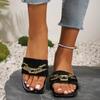 Large size chain slippers women wear open-toed large size lightweight beach cool slippers slippers