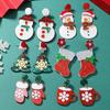 European and American Christmas Cartoon Snowman Tree Boots and Snowflake Acrylic Earrings Ornament