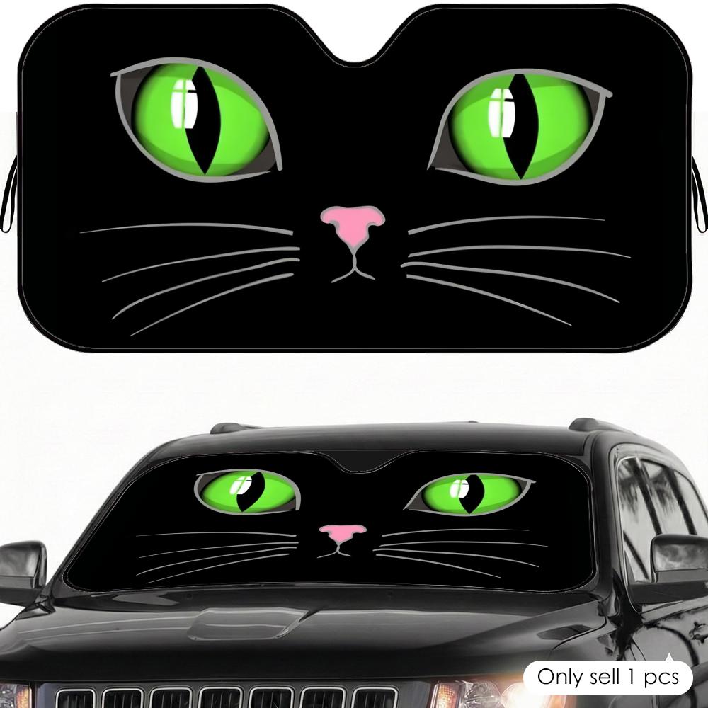 Cat's Eye Sun Visor Reusable Aluminum Foil UV Protector Heat Five-Layer Insulation Windshield Sunshades