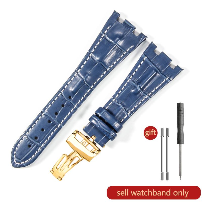 Cinturino Orologio in Pelle di Mucca Primo Strato per AP Aibi 15703 26471 26474 Serie Royal Oak Offshore 28mm Accessori Orologio per Uomo CinturinoMN
