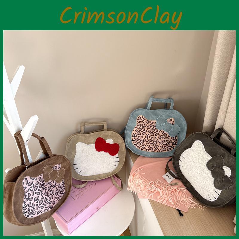 Fun And Playful Cartoon Cat Backpack In Stylish Leopard Print Durable Pu Material For School