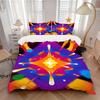 3pcs Abstract Artwork Bedding Set, Suitable for Bedroom Decoration, (Includes 1 Duvet Cover And 2 Pillowcases, Quilt Not Included) Yy250822191