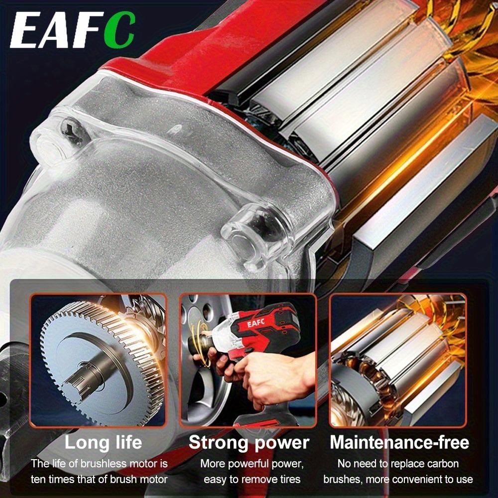 EAFC 21V Brushless Electric Wrench, Cordless Electric Wrench Set, 1/2 Inch Electric Wrench, Equipped with 3.0Ah Lithium Battery