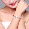 6Floral Bauhinia Flower Bracelet Jewelry, Blooming Floral Design, Adjustable, Elegant Design, Three-Phase Flower Push-Pull Bracelet