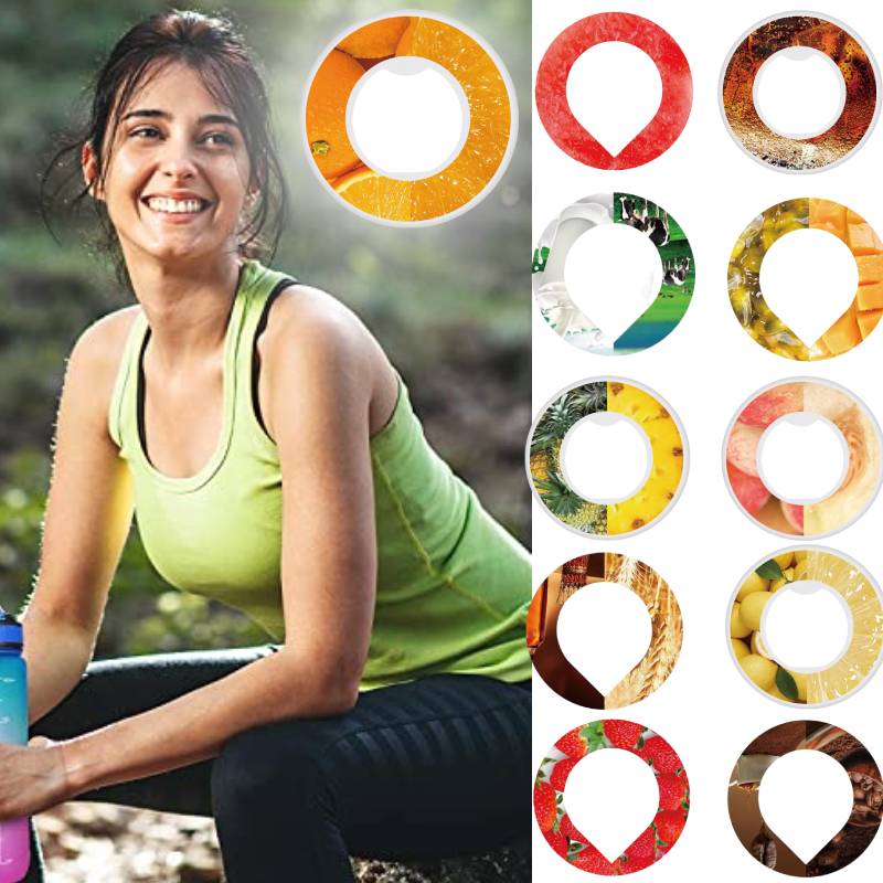 Creative Air Up Water Bottle Tritan Taste Pod Fruit Fragrance Flavor Peach Cola