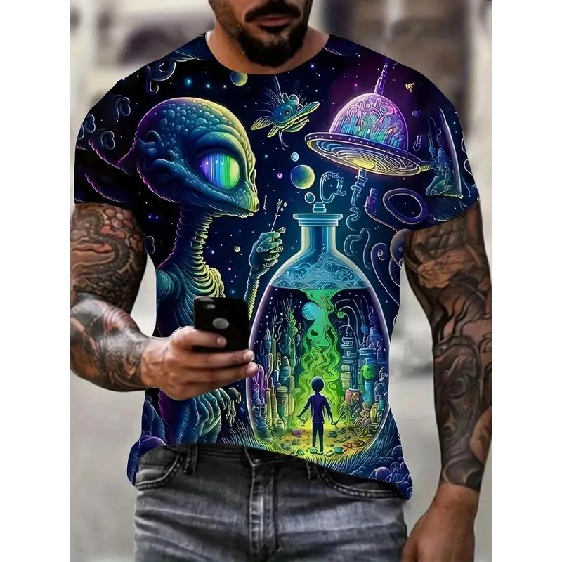 Gorąca Wyprzedaż Goth Halloween Męski T-shirt z Nadrukiem 3D Horror Joker Czaszka Okrągły Dekolt Krótki Rękaw Unisex Koszulka Top Męski Tee
