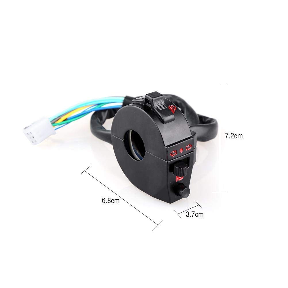 Pair Left & Right Motorcycle Switch Controller Left and Right Handlebar Switch Multifunction Head