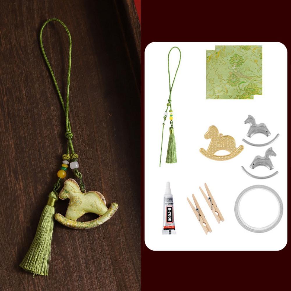Good Luck DIY Zodiac Horse Keychain Tassel New Year Pendant Bag Charm