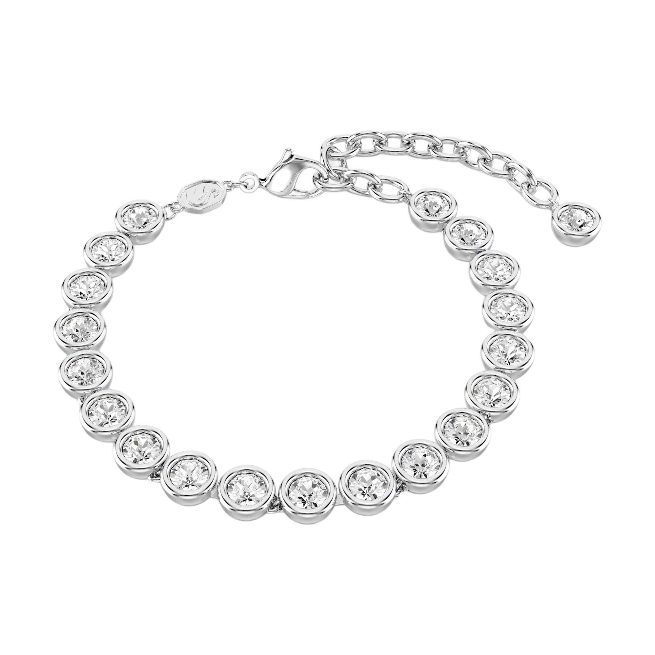 Swarovski Imber Chain Type Rhodium Plated Bracelet Women bracelet Silver 5682666 Box (Random Color)