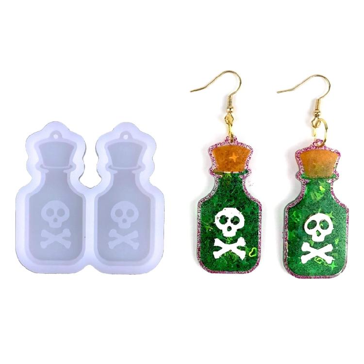 Wine Glass Pendant Resin Mold Skull for Head Earring Pendant Mold Halloween Jewe