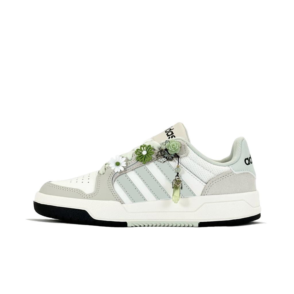 Adidas Neo Entrap Slip Resistant Slip Resistant Low top Skateboard Shoes Unisex White Turquoise JI2546(Team1077-)