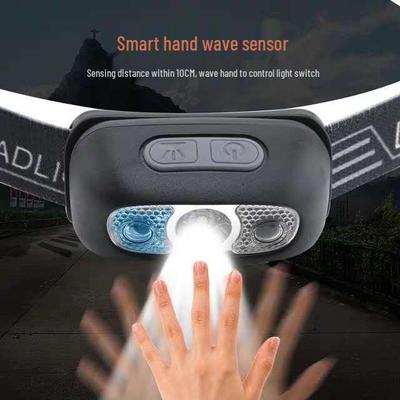 Waterproof Induction Headlamp: Strong Light, Rechargeable, Ideal for Night Running and Fishing