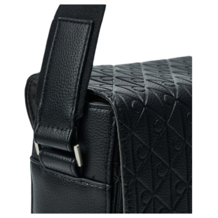 Calvin Klein Logo Monogram Embossed Crossbody Bag Men Shoulder Bag Space-Black 4D3318G-UB1