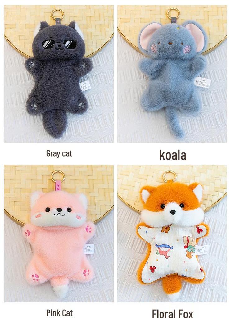 Cute Little Wolf Plush Pendant & Hand Warmer Toy
