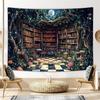 Magischer Wald Wandteppich Märchenbaum Magisches Bücherregal Ästhetische Wandteppiche für Klassenzimmer Hexenhafter Feenbaum Geheimnisvoll Vintage
