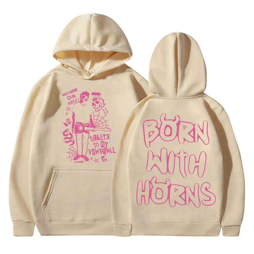Rapper MGK Machine Gun Kelly Tour 2025 Album Merch Kapuzenpullover Herren Damen Retro Ästhetik Sweatshirt Mode Hohe Qualität Fleece Kapuzenpullover