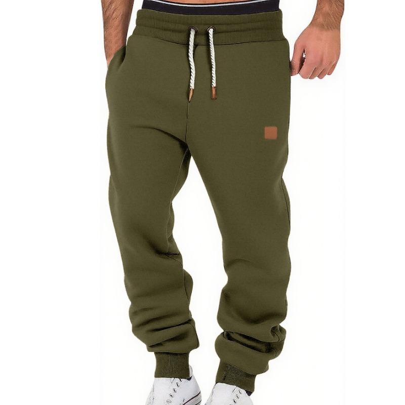 Pantalones de chándal deportivos casuales de moda para hombre de primavera otoño de color sólido, leggings holgados y pantalones de felpa